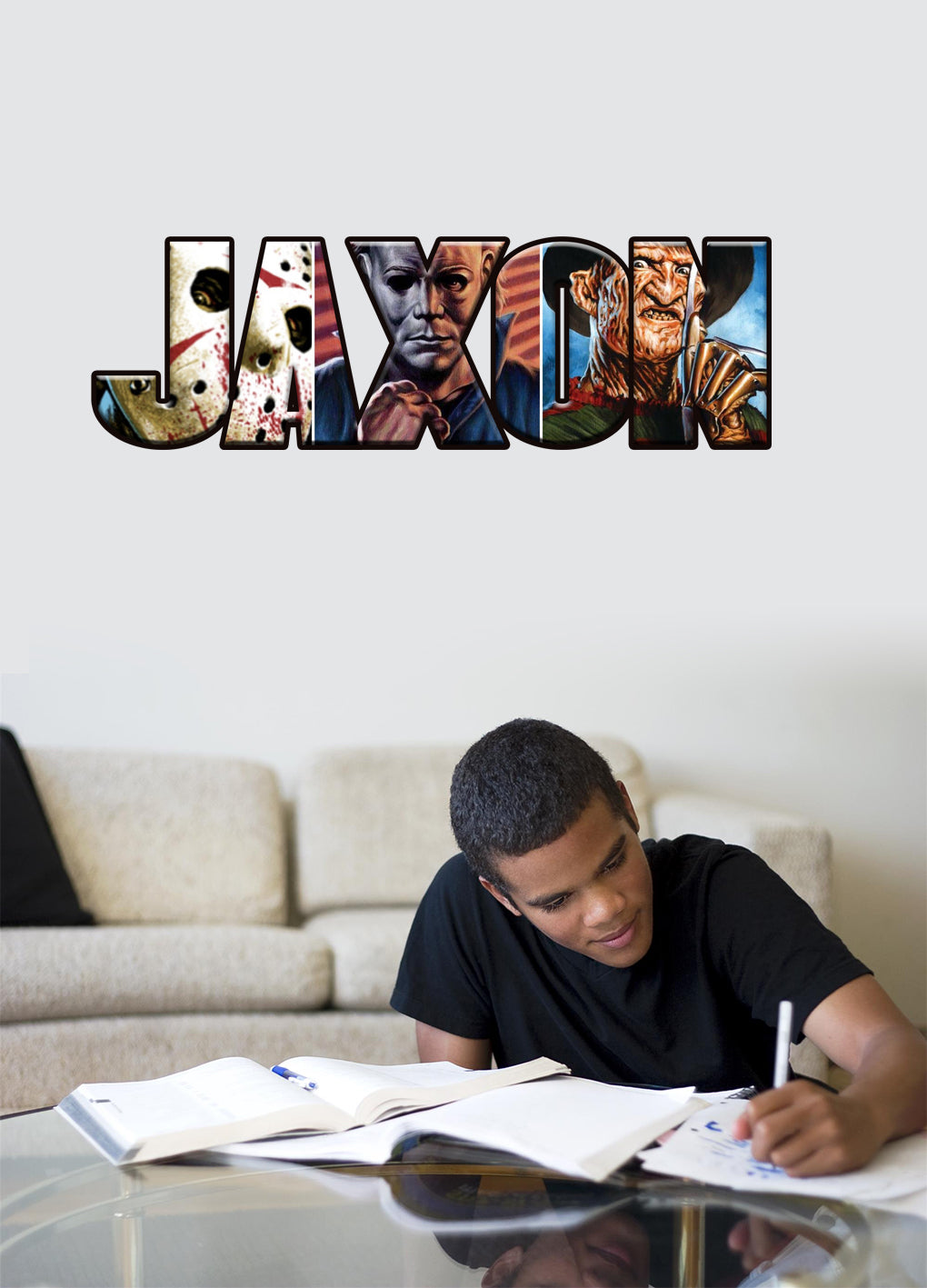 Horror Movie Personalized Custom Name Wall Sticker Decal WP135