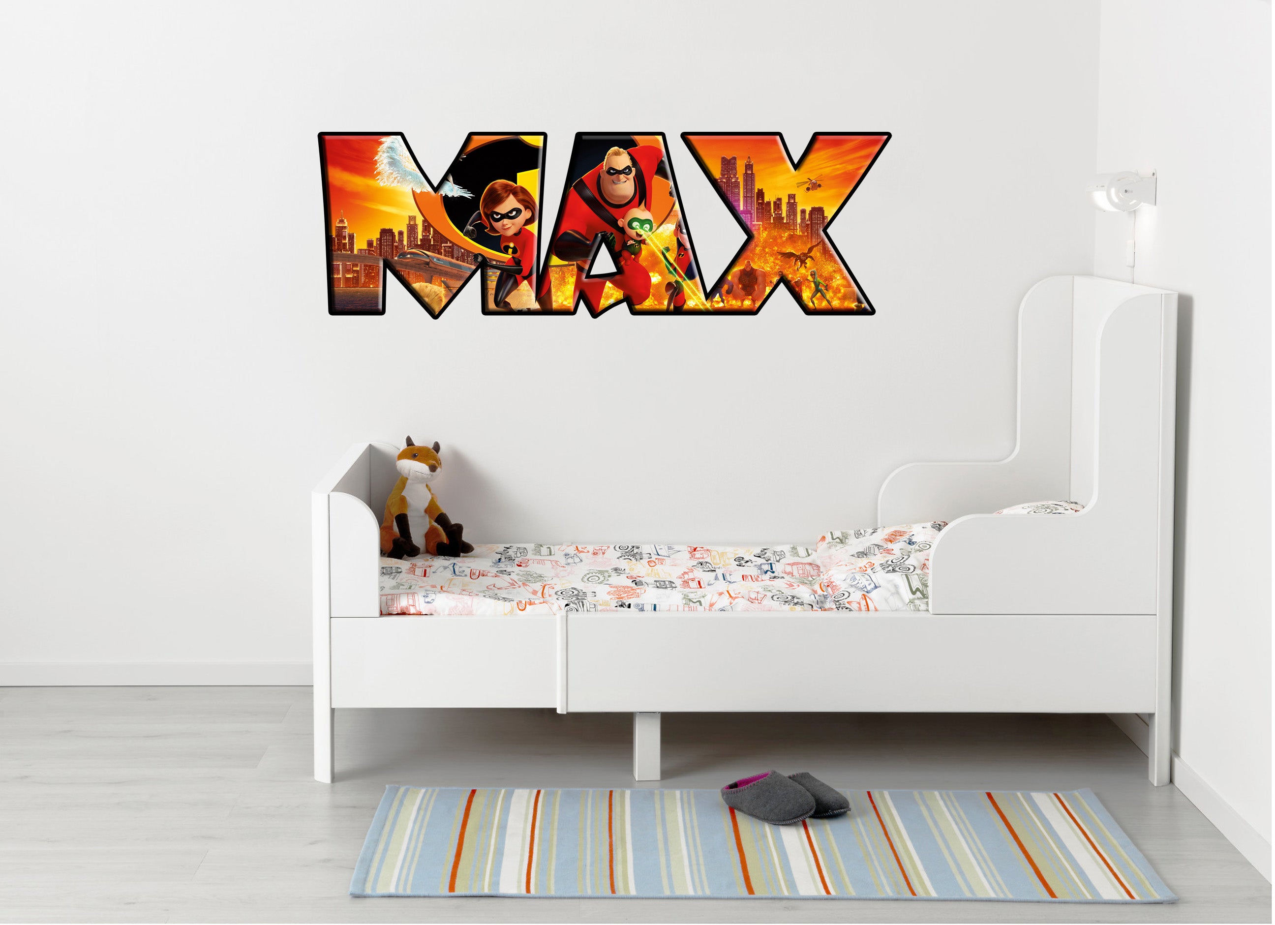 The Incredibles Personnalisé Custom Name Wall Sticker Decal WP139