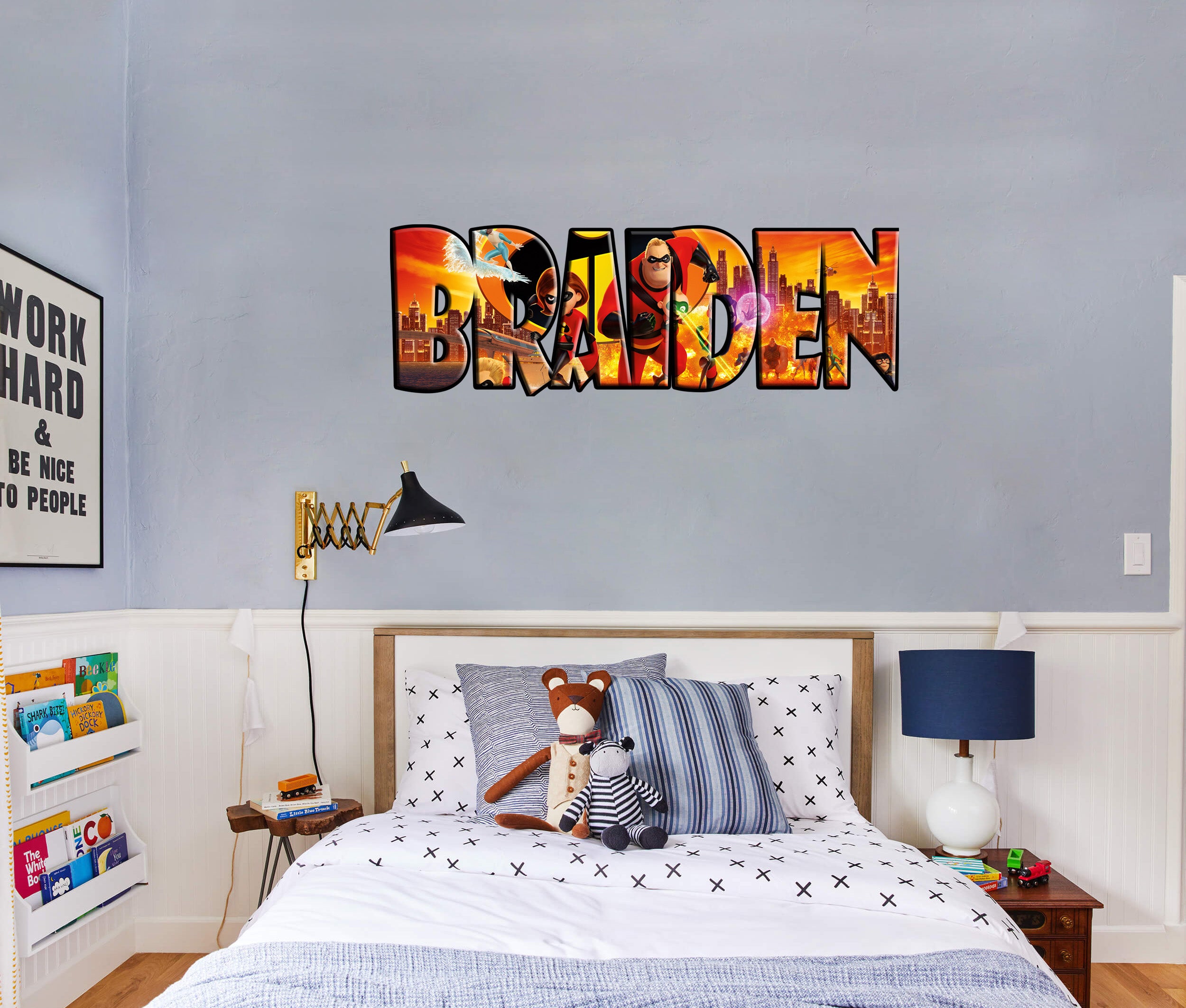 The Incredibles Personnalisé Custom Name Wall Sticker Decal WP139