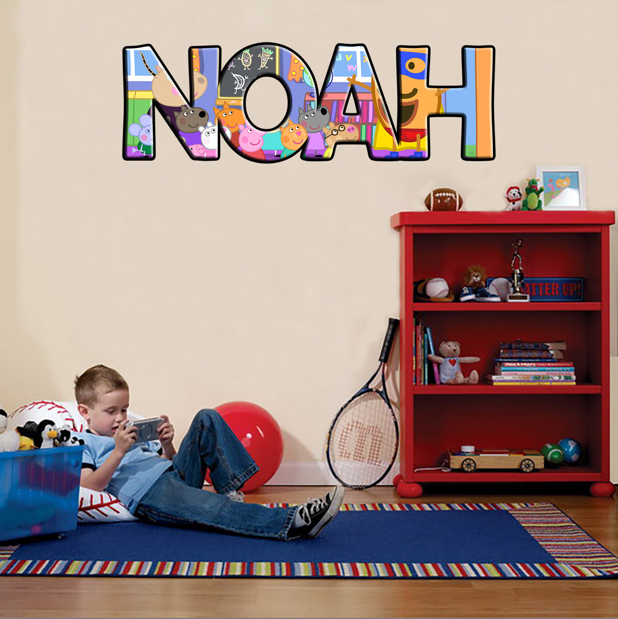 Enfants Personnalisé Custom Name Wall Sticker Decal WP13
