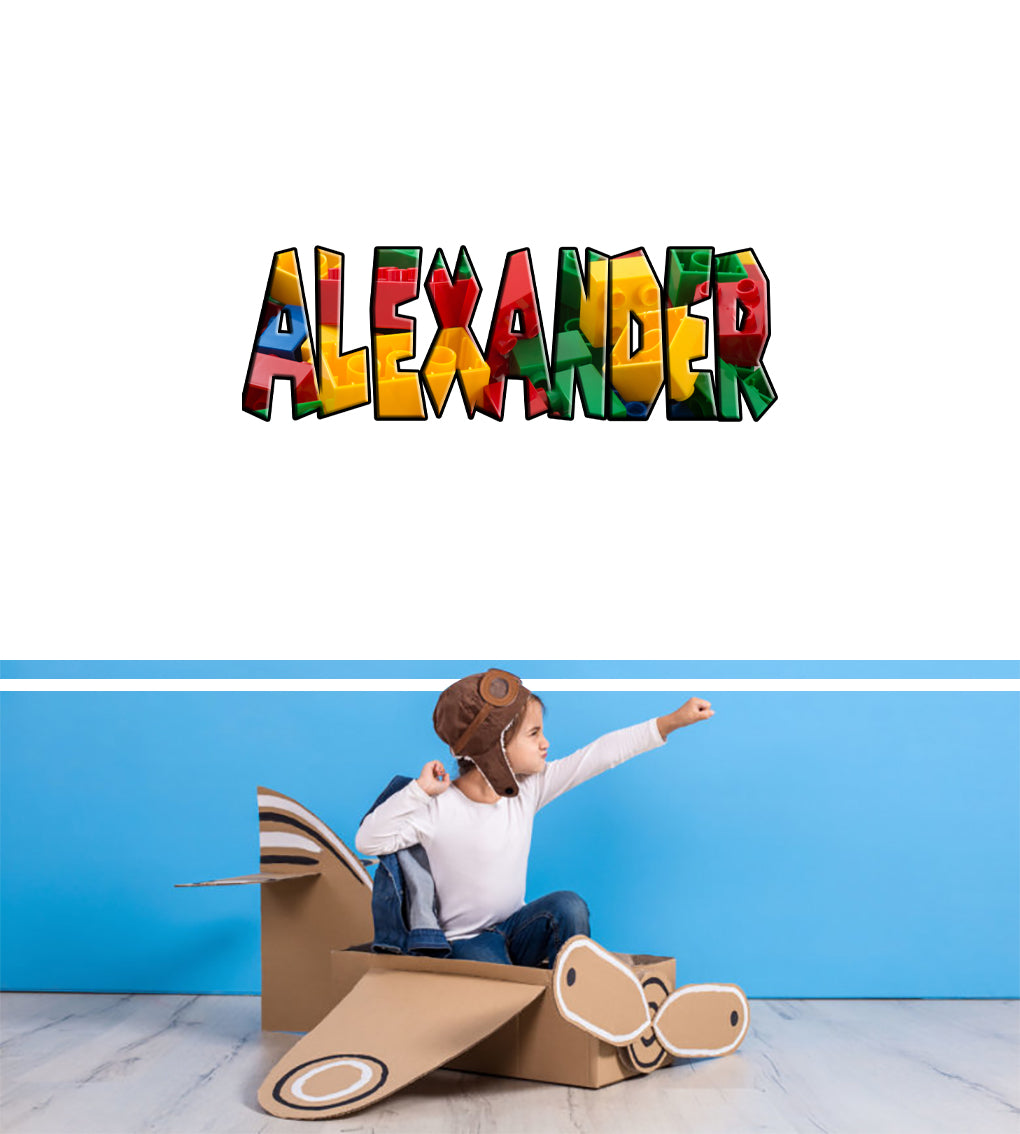 Lego Bricks Personnalisé Custom Name Wall Sticker Decal WP140