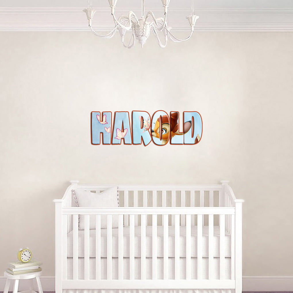 Bambi Personalized Custom Name Wall Sticker Decal WP143