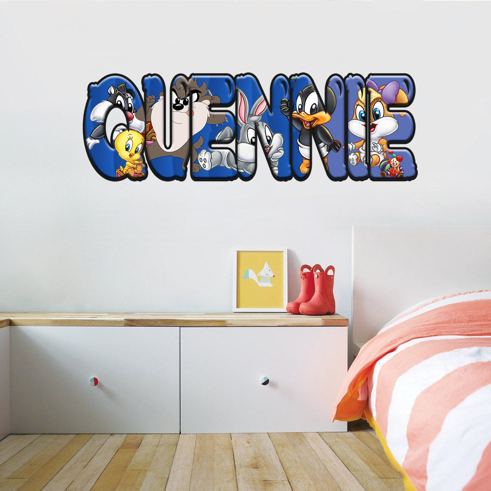 Looney Tunes Personalized Custom Name Wall Sticker Decal WP148