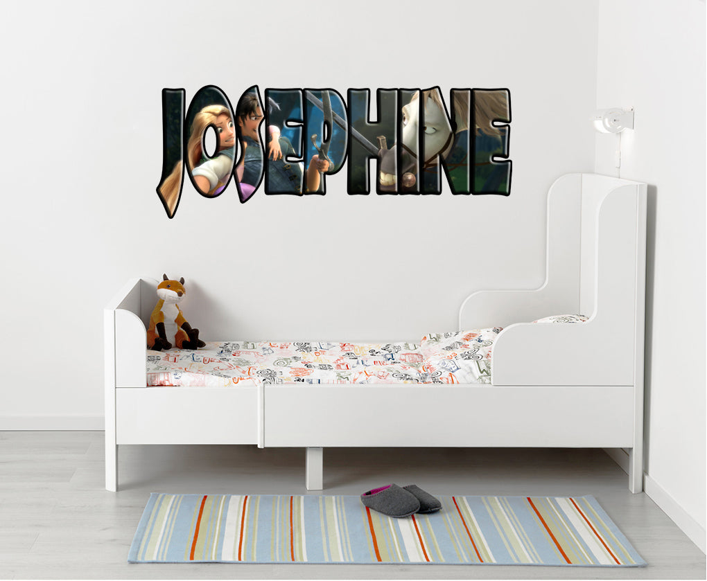 Tangled Rapunzel Personalized Custom Name Wall Sticker Decal WP162