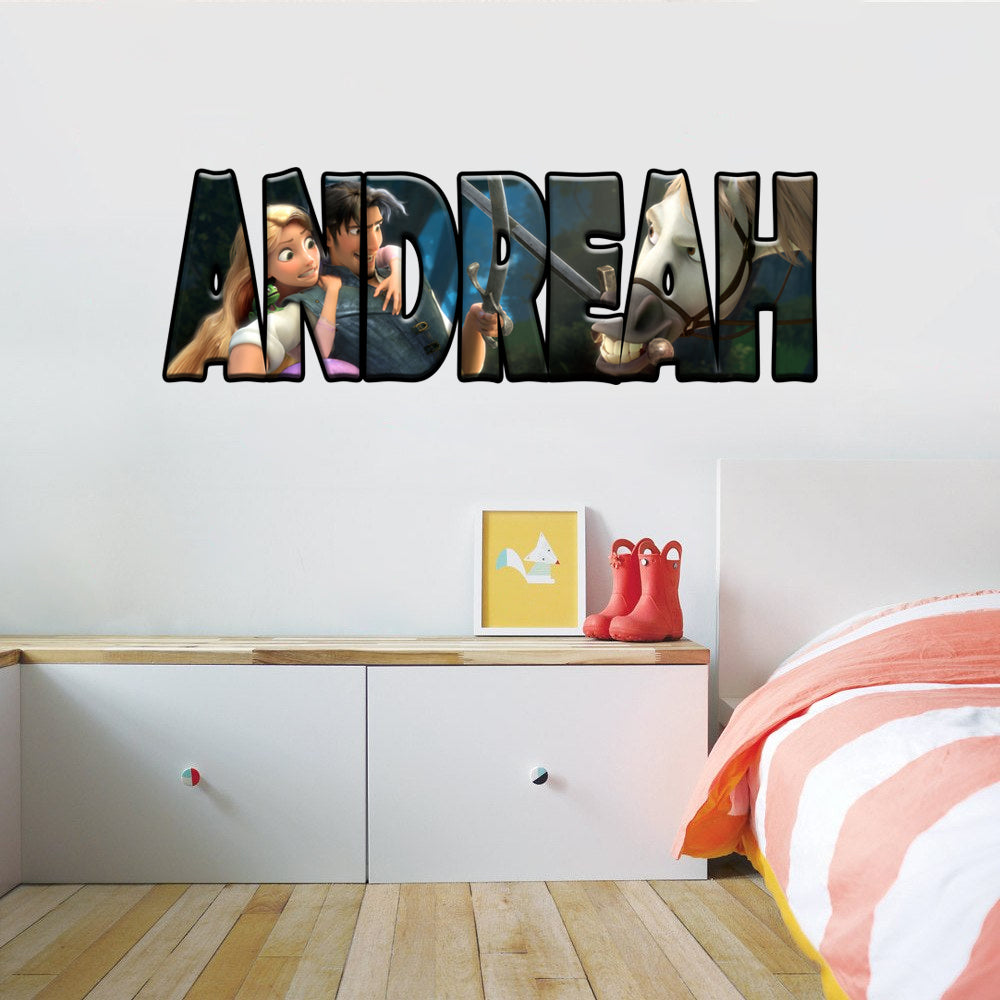 Tangled Rapunzel Personalized Custom Name Wall Sticker Decal WP162