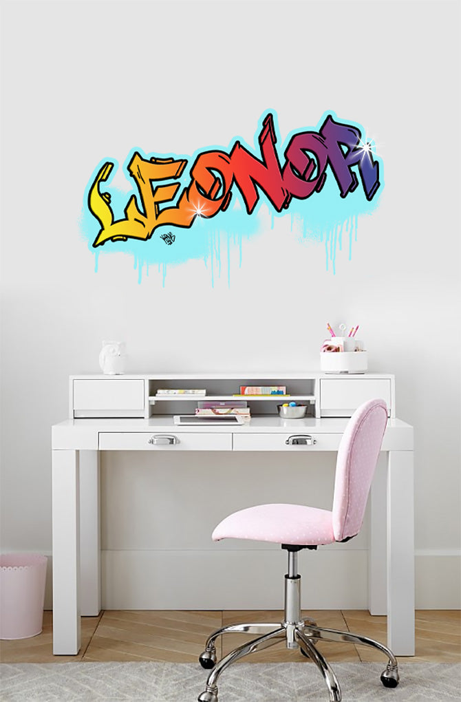 Kids GRAFFITI Personalized Custom Name Wall Sticker Decal WP164