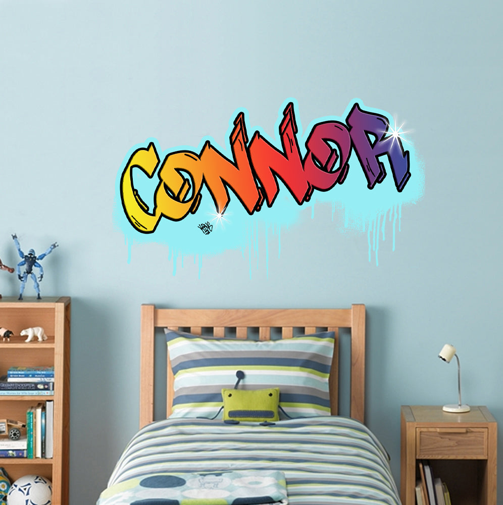 Kids GRAFFITI Personalized Custom Name Wall Sticker Decal WP164