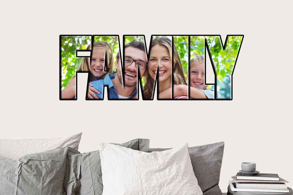 Photo de famille PERSONNALISÉ Nom Mur Sticker Decal WP179