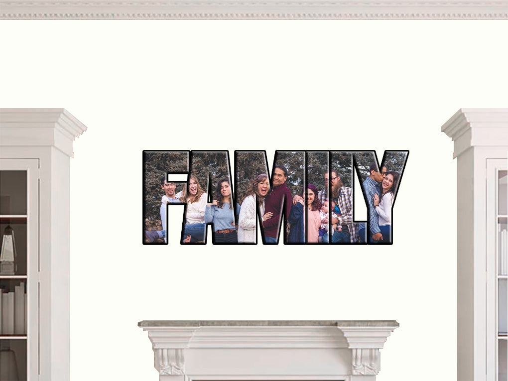 Photo de famille PERSONNALISÉ Nom Mur Sticker Decal WP179