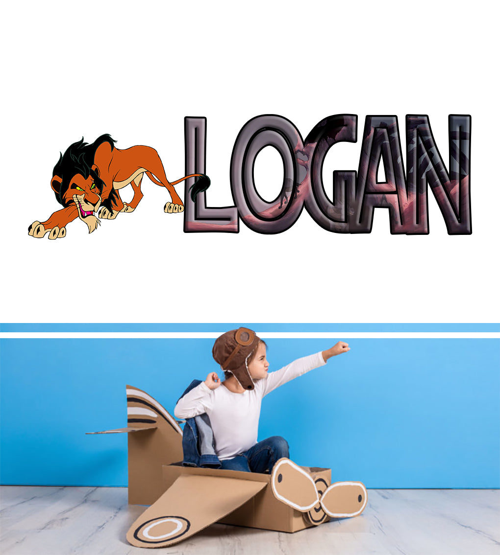 Scar Lion King Personalized Custom Name Wall Sticker Decal WP180