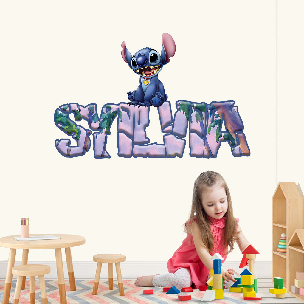 Lilo & Stitch Personalized Custom Name Wall Sticker Decal WP202