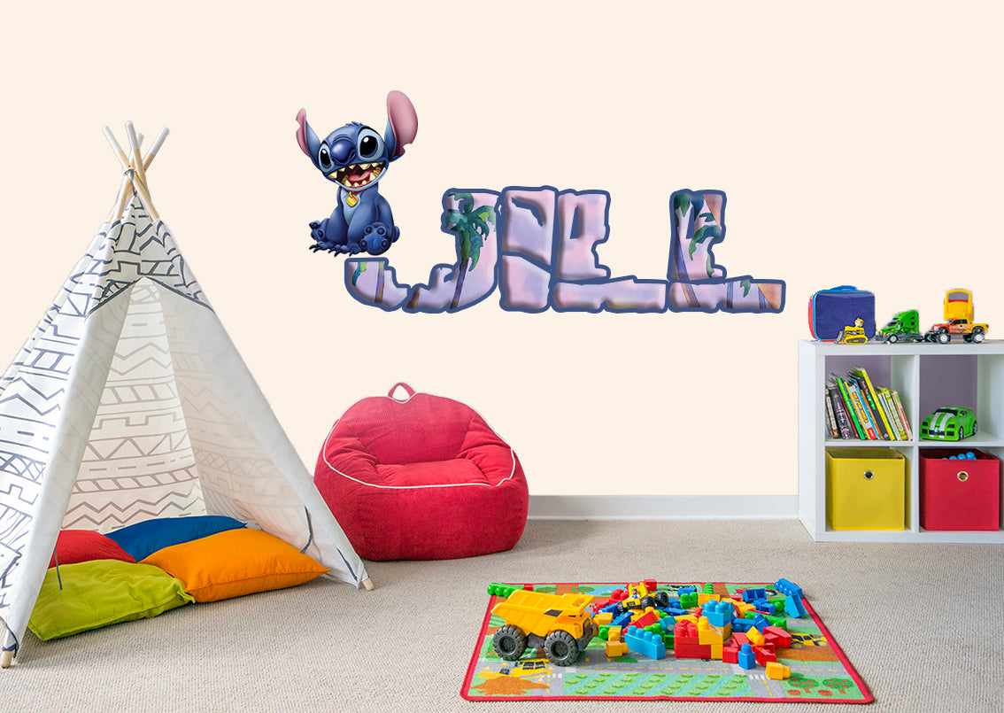 Lilo & Stitch Personalized Custom Name Wall Sticker Decal WP202