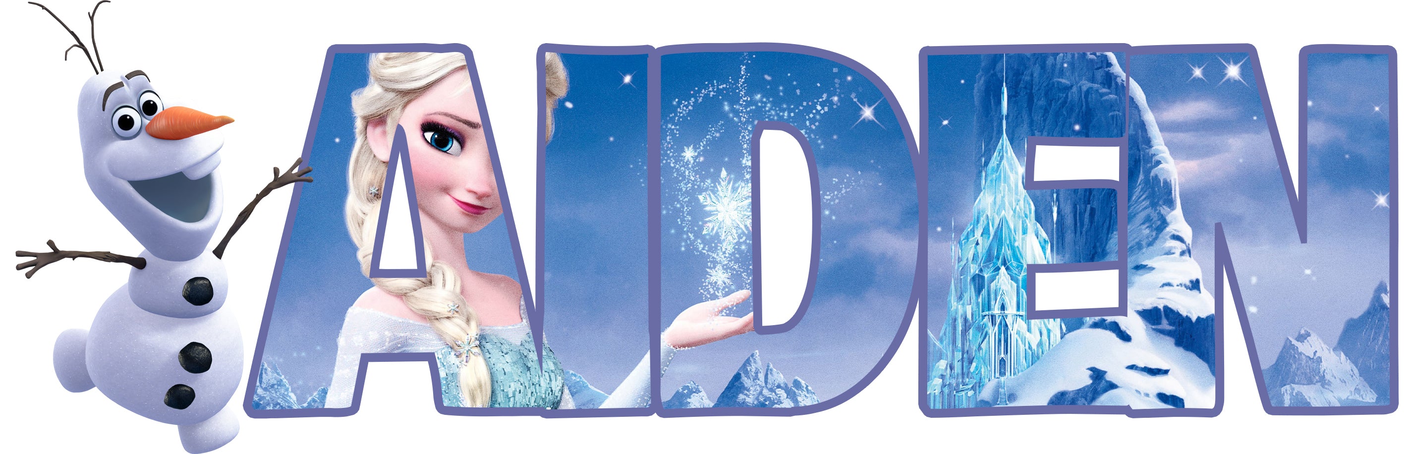 Olaf Frozen Personalized Custom Name Wall Sticker Decal WP216