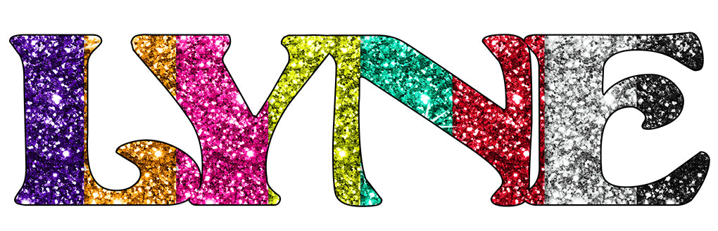 Glitter Rainbow Colorful Personalized Custom Name Wall Sticker Decal WP217