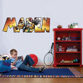 Bowser Super Mario Bros Personalized Custom Name Wall Sticker Decal WP218