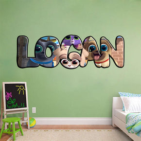 PUPPY DOG PALS Personalized Custom Name Wall Sticker Decal WP219