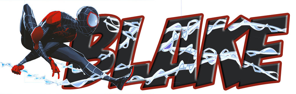 Spider Man Into The Spider Verse Miles Morales Custom Name Wall Sticker Decal TR03