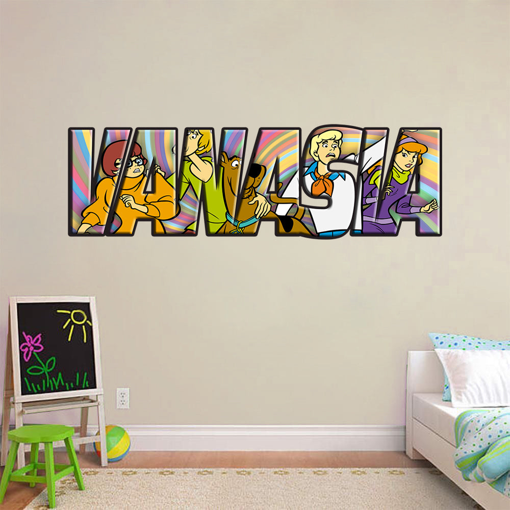 Scooby Doo Personalized Custom Name Wall Sticker Decal WP227