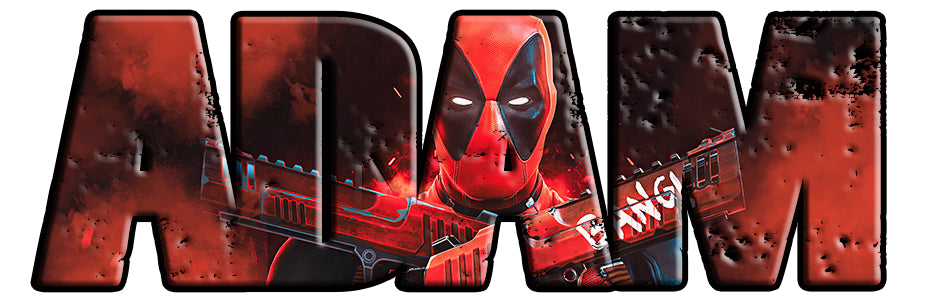 DEADPOOL Super Hero Personalized Custom Name Wall Sticker Decal WP233