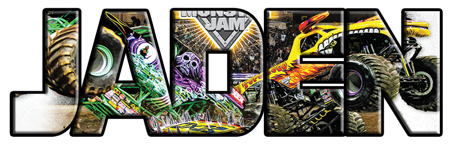 Monster Jam Personalized Custom Name Wall Sticker Decal WP236