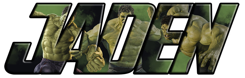 THE INCREDIBLE HULK Super Heroes Personalized Custom Name Wall Sticker Decal WP239