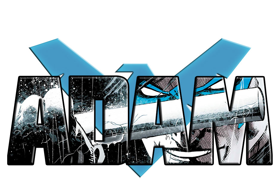Nightwing Super Hero Personnalisé Custom Name Wall Sticker Decal WP250