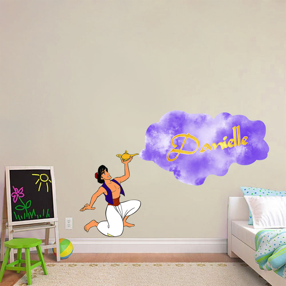 Aladdin Personalized Custom Name Wall Sticker Decal WP253