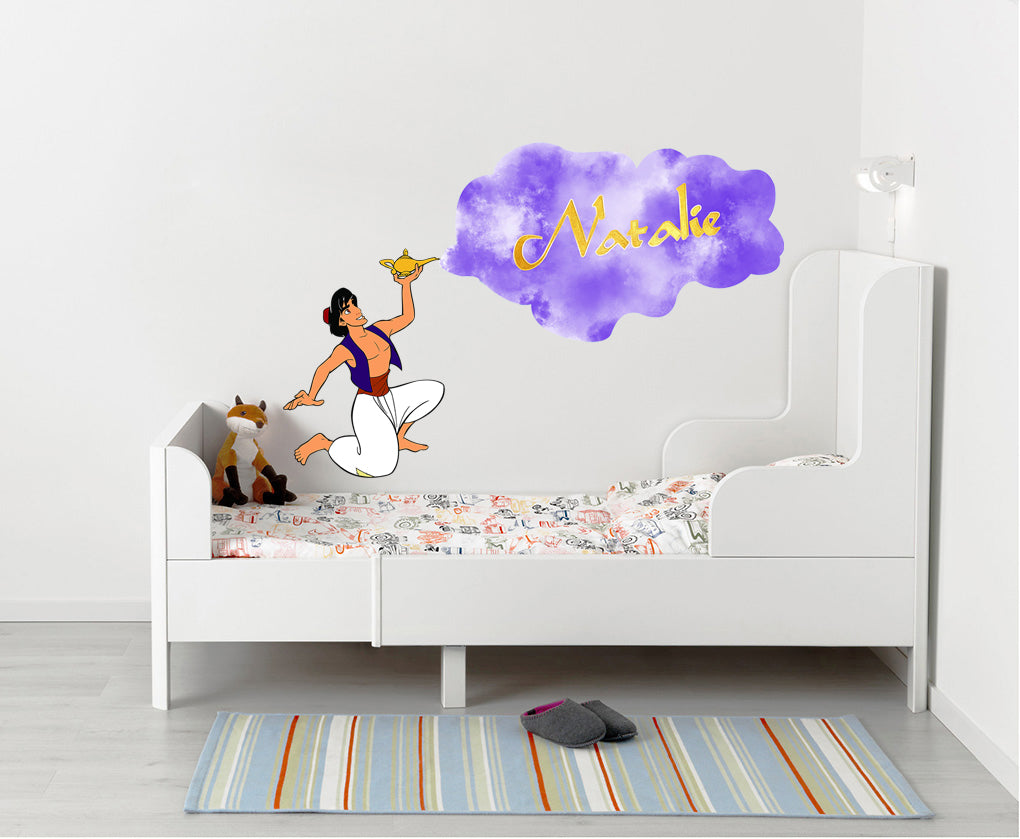Aladdin Personalized Custom Name Wall Sticker Decal WP253