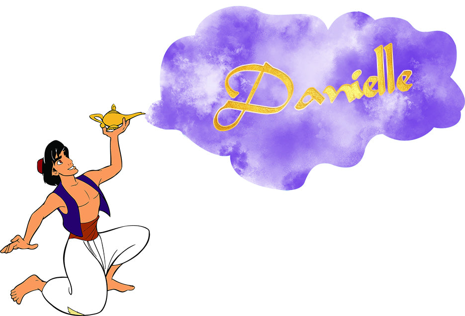 Aladdin Personalized Custom Name Wall Sticker Decal WP253