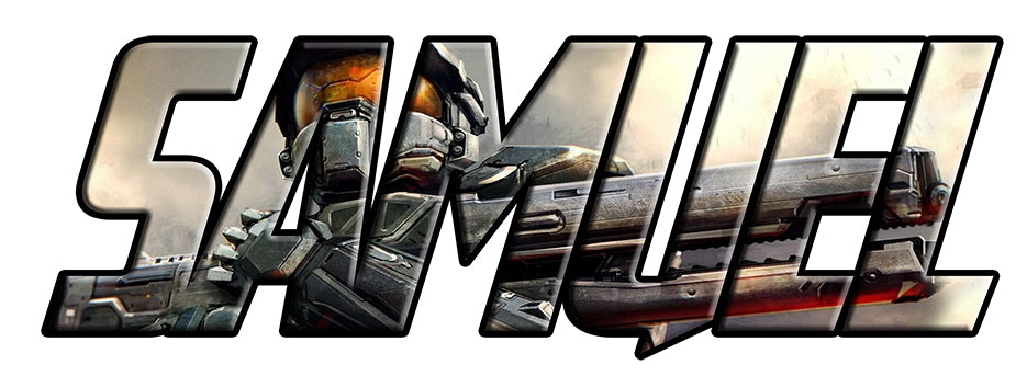 Halo Master Chief Personalized Custom Name Wall Sticker Decal WP254