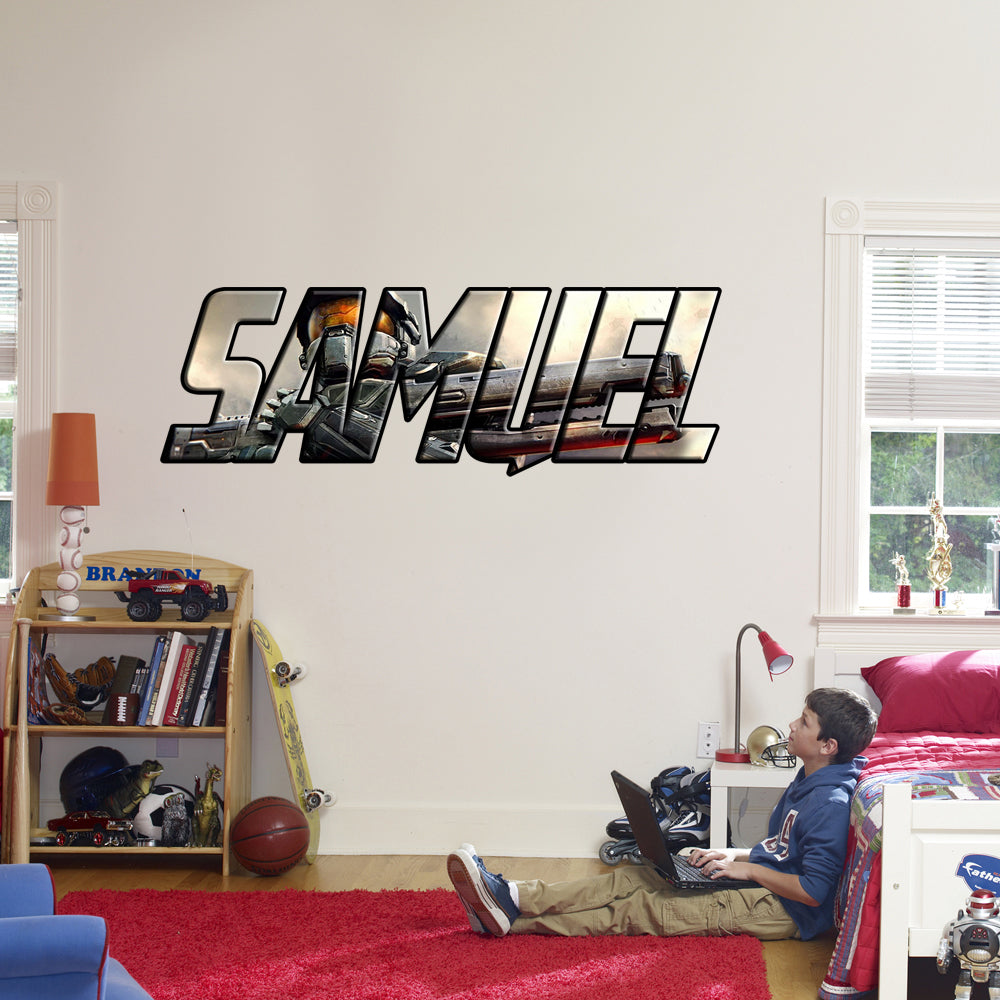Halo Master Chief Personalized Custom Name Wall Sticker Decal WP254