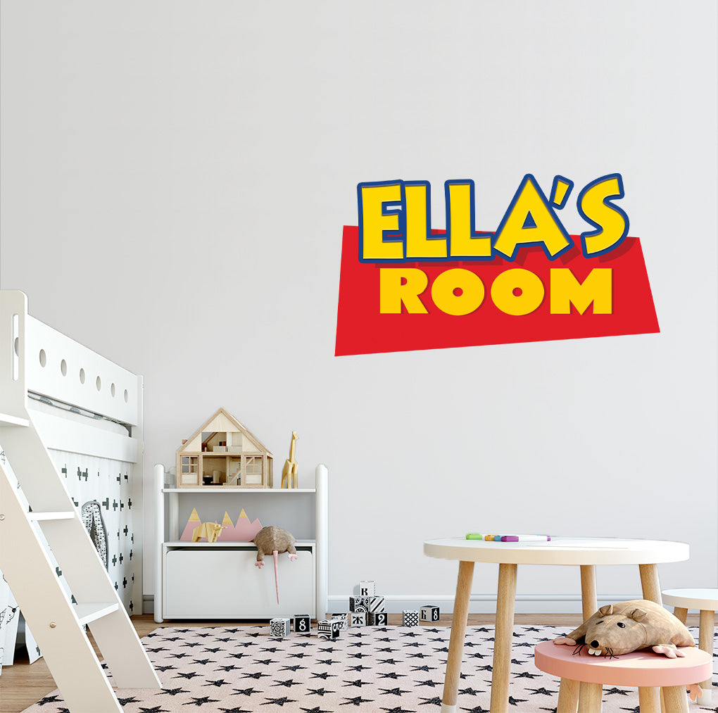 Toy Story Logo Kids Personnalisé Personnalisé Nom Mur Sticker Decal TR04