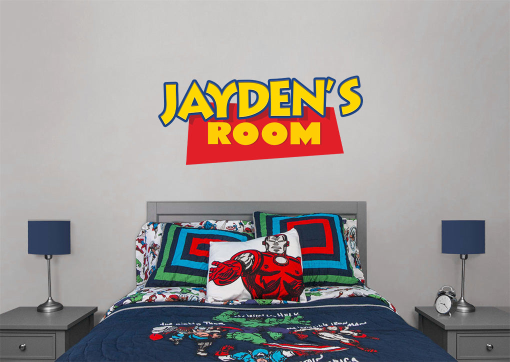 Toy Story Logo Kids Personnalisé Personnalisé Nom Mur Sticker Decal TR04