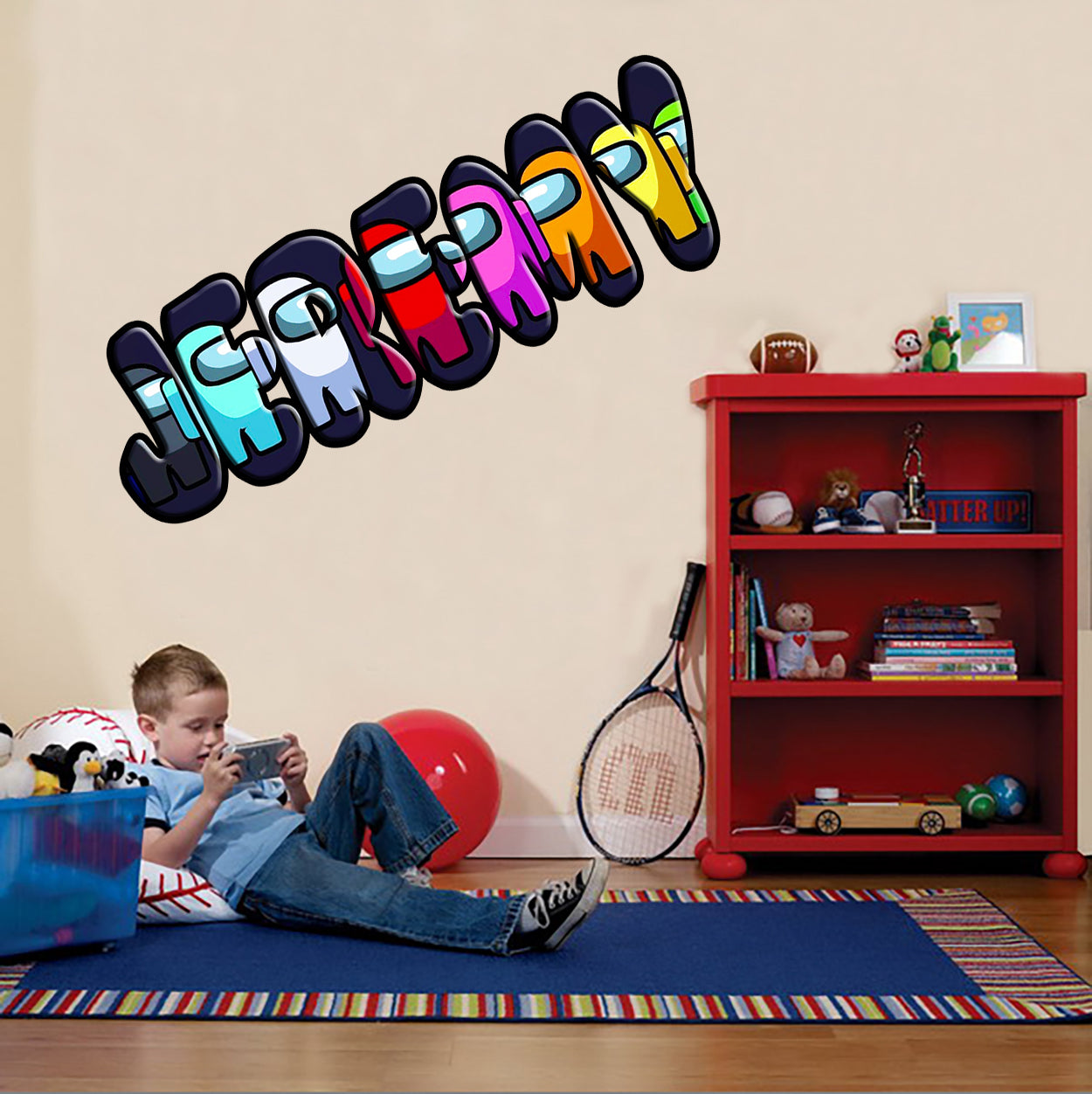 Among Us Video Game Personalized Custom Name Wall Sticker Decal WP279