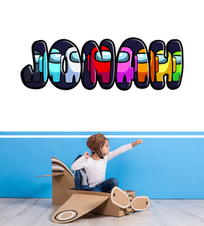 Parmi nous jeu vidéo personnalisé custom name wall sticker decal WP279
