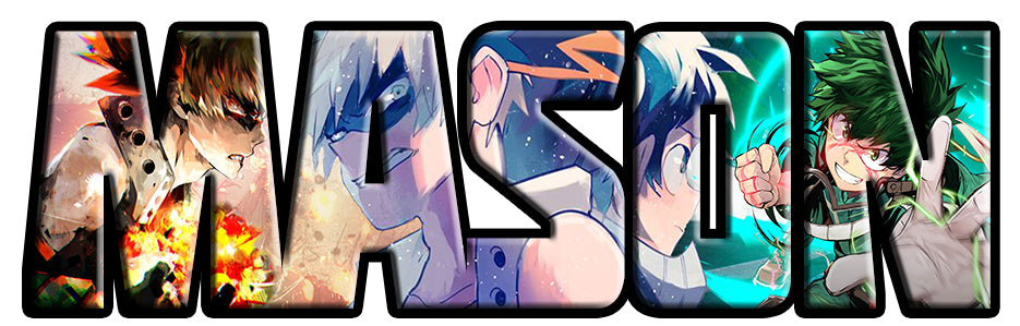 My Hero Academia Personalized Custom Name Wall Sticker Decal WP286