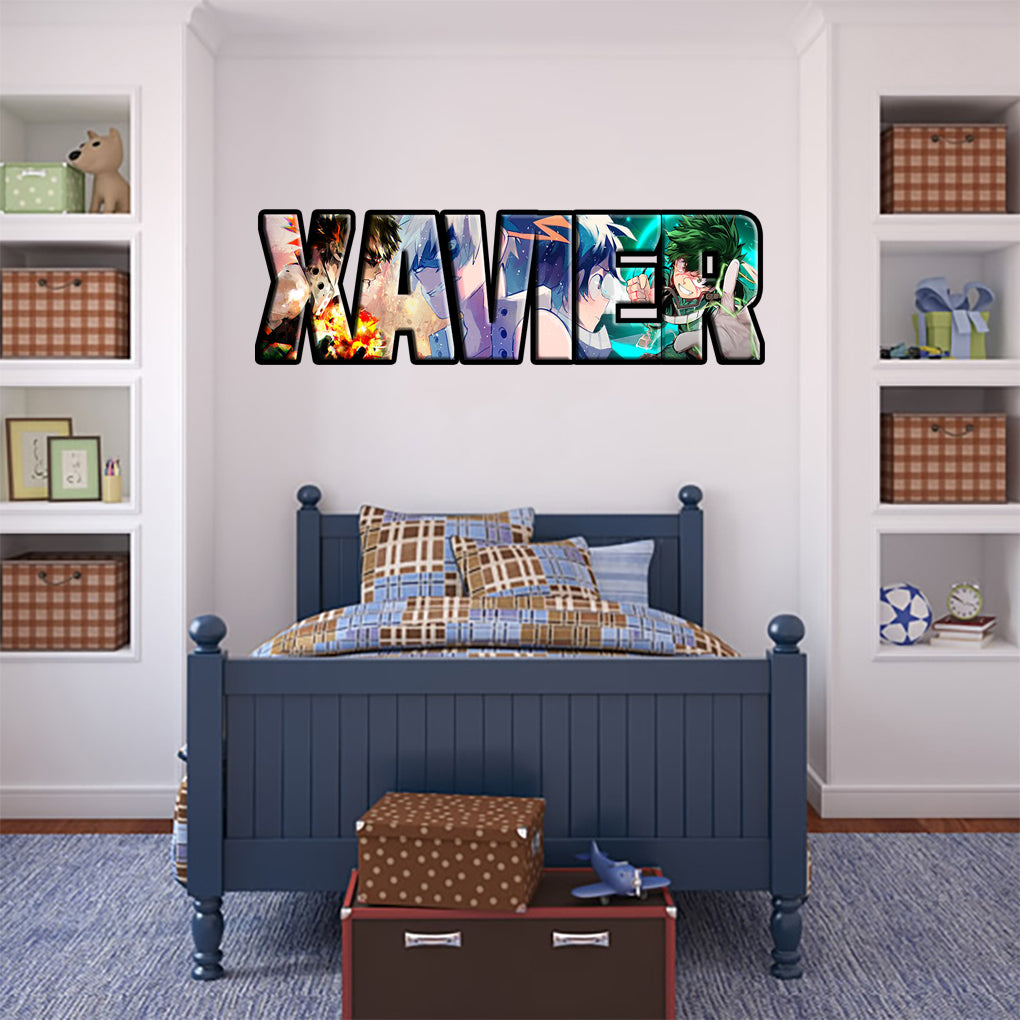 My Hero Academia Personalized Custom Name Wall Sticker Decal WP286