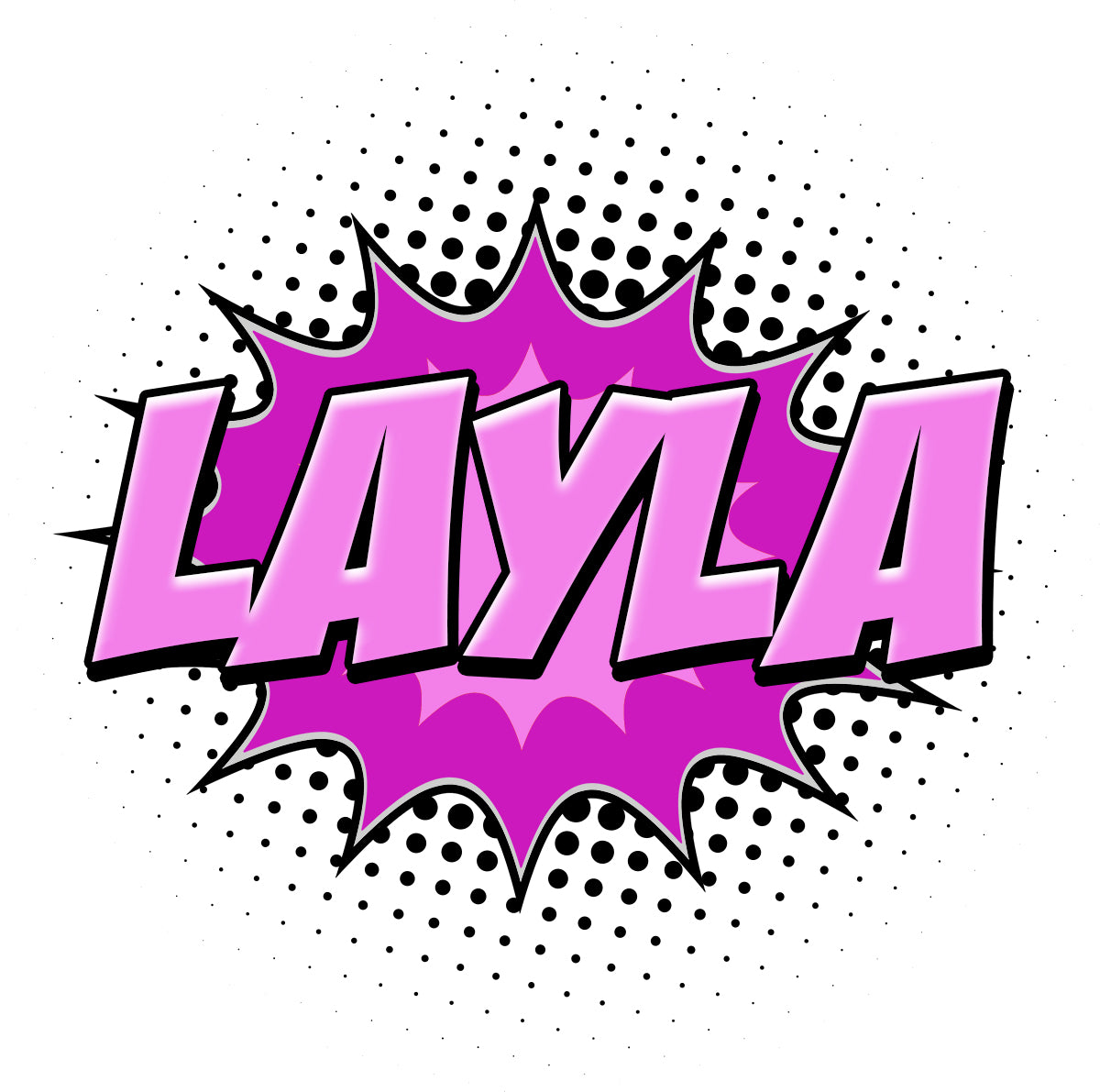 Comic Book Graffiti Personnalisé Custom Name Wall Sticker Decal WP288
