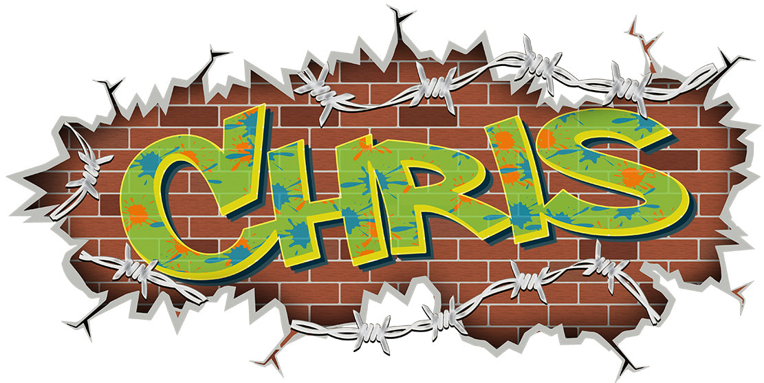 Graffiti Cool Personnalisé Custom Name Wall Sticker Decal WP293 Graffiti Cool Personnalisé Nom Mur Sticker Decal WP293