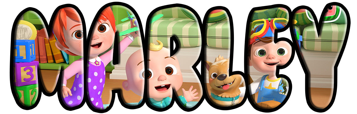 Cocomelon Personalized Custom Name Wall Sticker Decal WP298