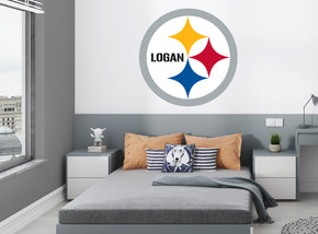 Logo Pittsburgh Steelers Personnalisé Custom Name Wall Sticker Decal WP299