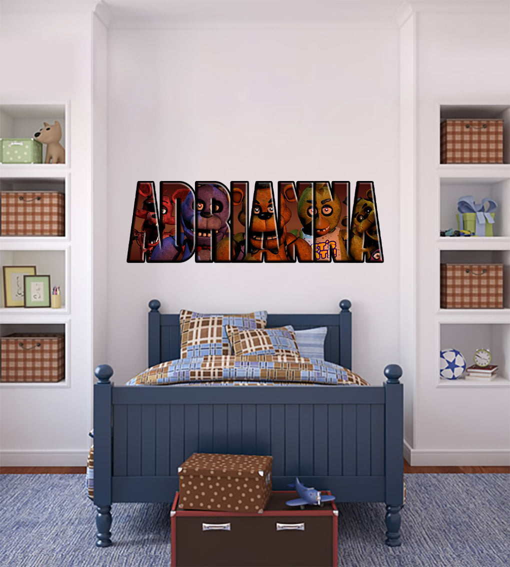 Five Nights At Freddy's Personalized Custom Name Wall Sticker Decal WP301