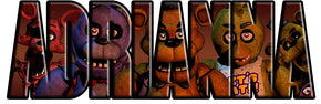Cinq nuits chez Freddy personnalisé nom personnalisé autocollant mural autocollant WP301
