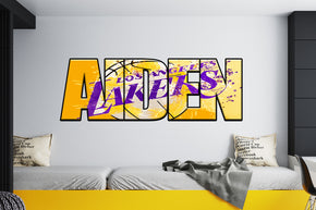 LA LAKERS Basketball Personalized Custom Name Wall Sticker Decal WP314