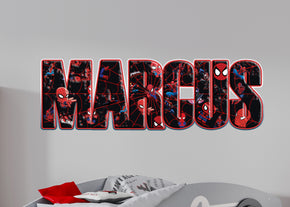 THE AVENGERS Super Heroes Personnalisé Custom Name Wall Sticker Decal WP75