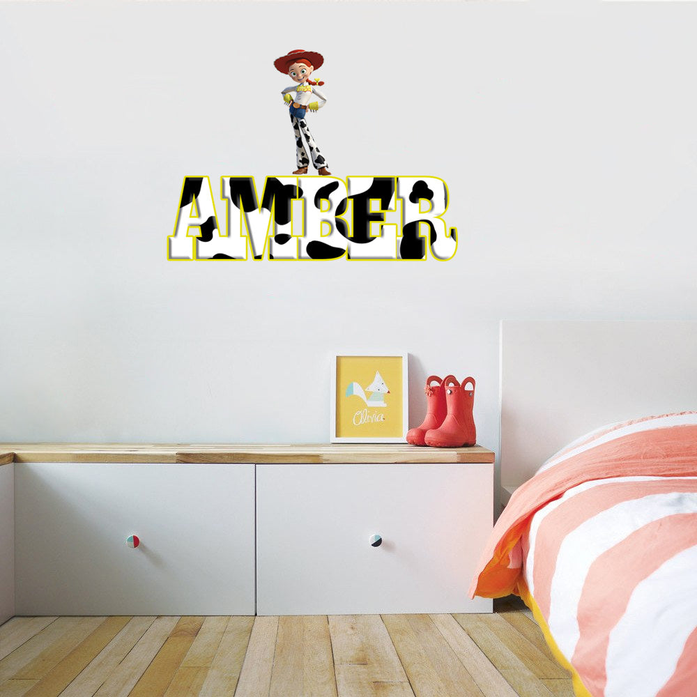 Toy Story Jessie Personalized Custom Name Wall Sticker Decal WP31