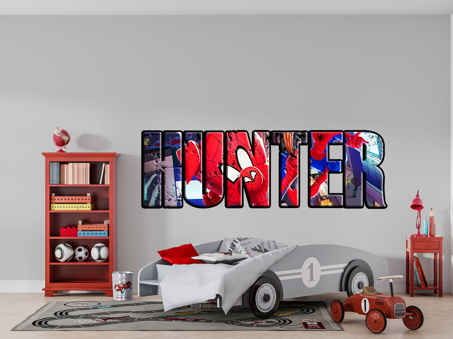 Spider Ham Into The Spider Verse Personalized Custom Name Wall Sticker Decal WP323