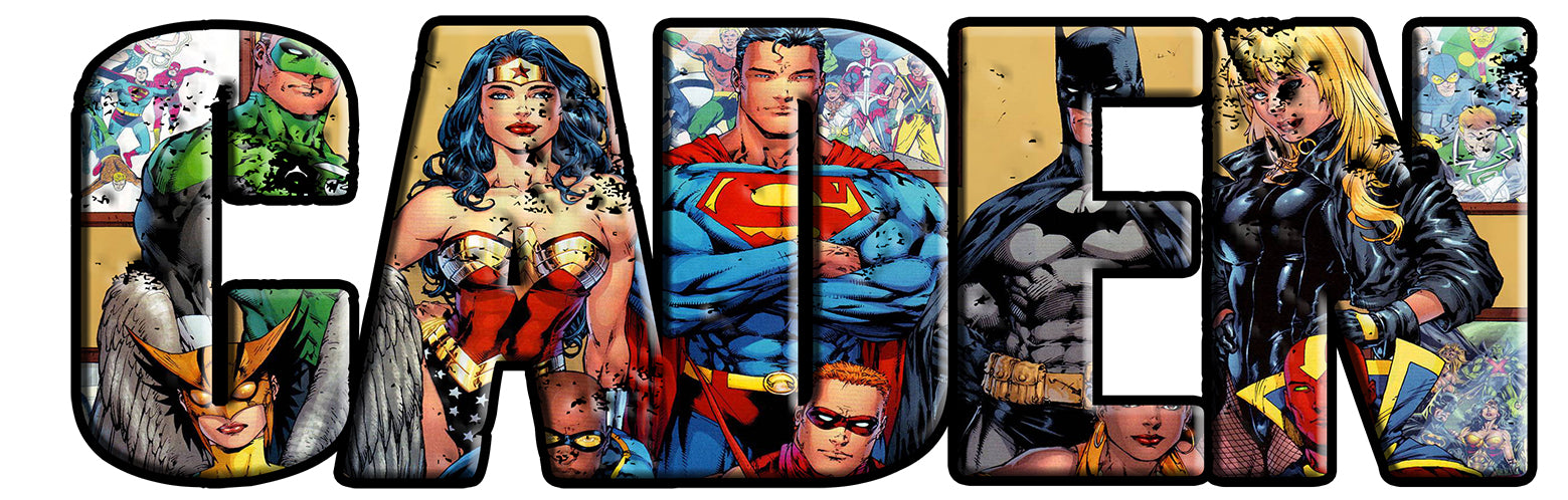 DC Super Heroes Personalized Custom Name Wall Sticker Decal WP324