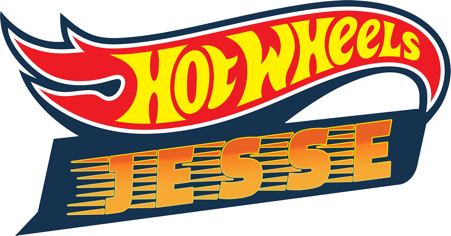 Hot Wheels Personalized Custom Name Wall Sticker Decal WP326