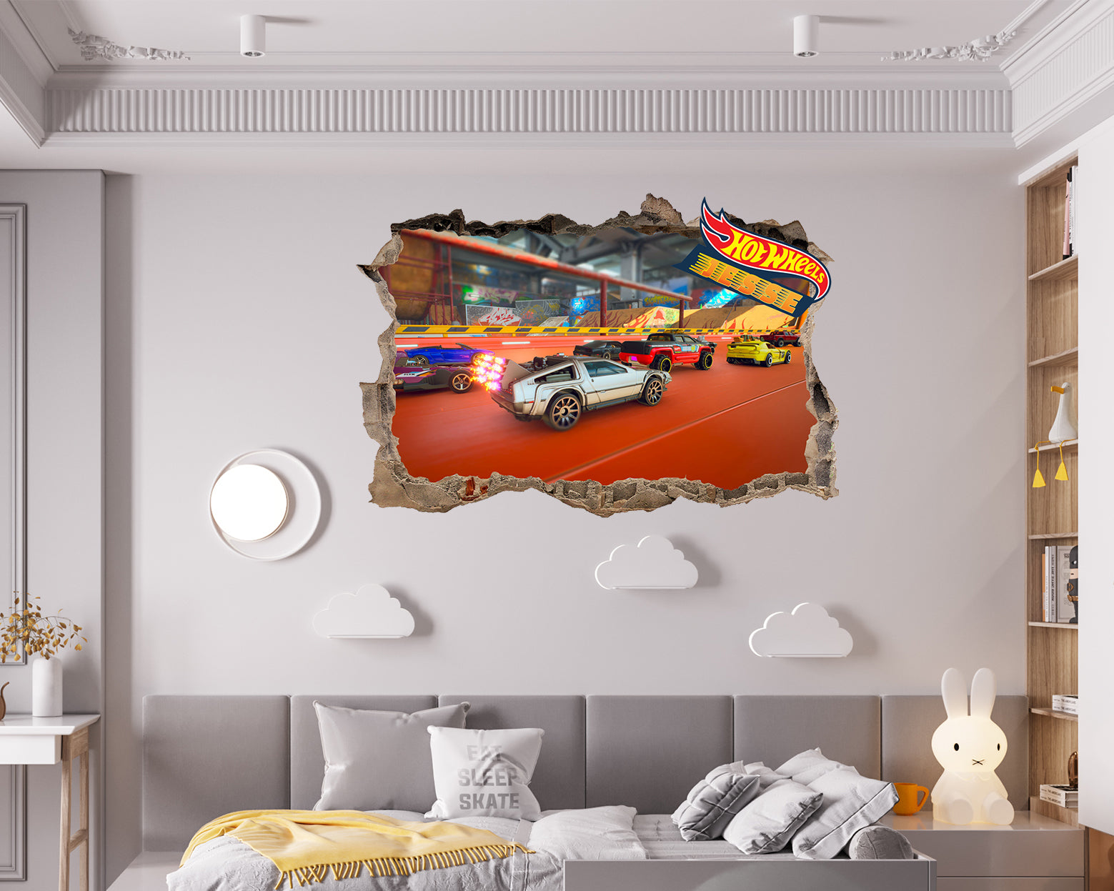 FORTNITE Personnalisé 3D Smashed Hole Effect Autocollant mural J1501